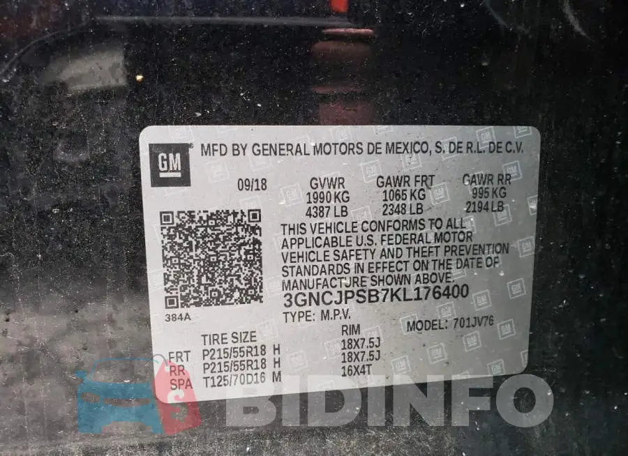 3GNCJPSB7KL176400 Photo# 10