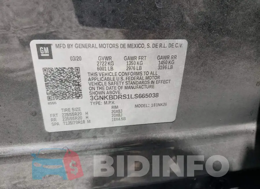 3GNKBDRS1LS665038 Photo# 10