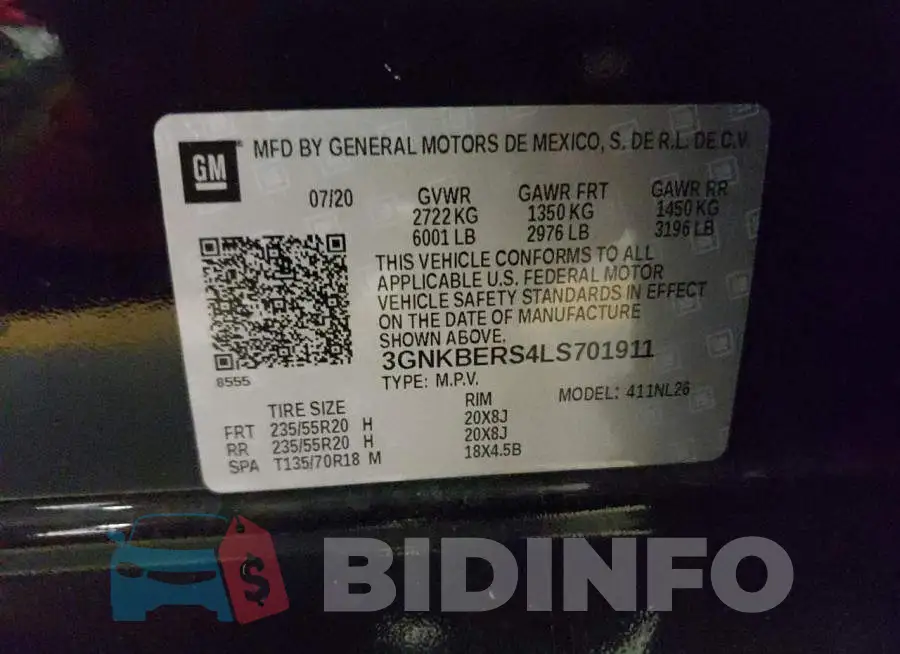 3GNKBERS4LS701911 Photo# 10