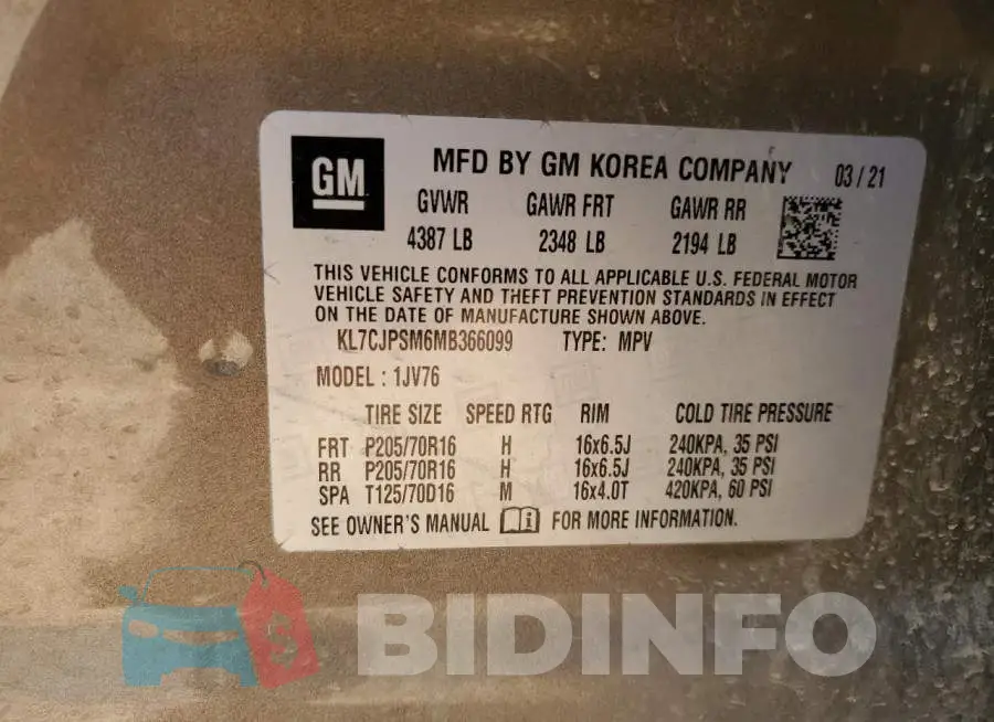 KL7CJPSM6MB366099 Photo# 10