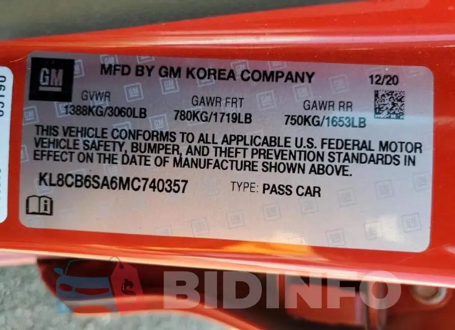KL8CB6SA6MC740357 Photo# 10