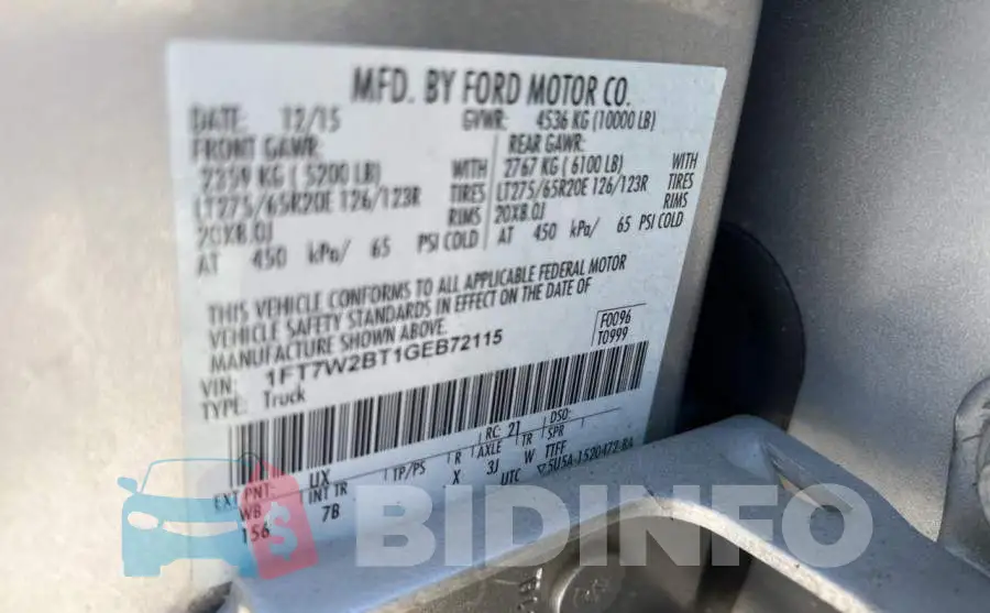 1FT7W2BT1GEB72115 Photo# 10