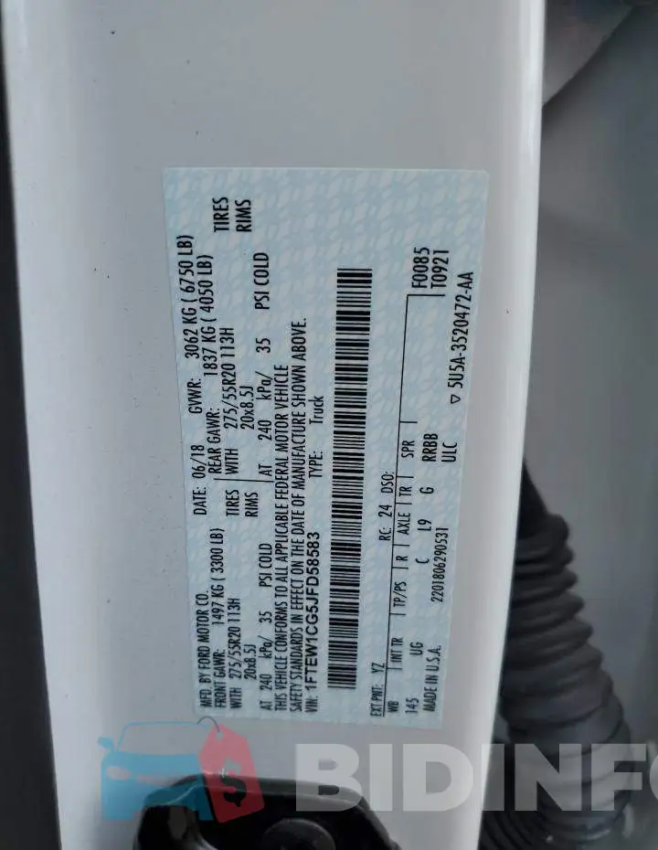 1FTEW1CG5JFD58583 Photo# 10
