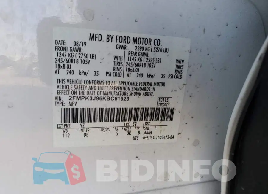 2FMPK3J96KBC61623 Photo# 10