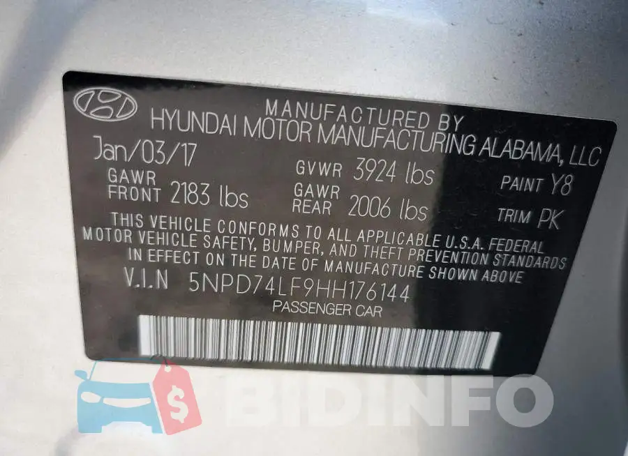 5NPD74LF9HH176144 Photo# 10