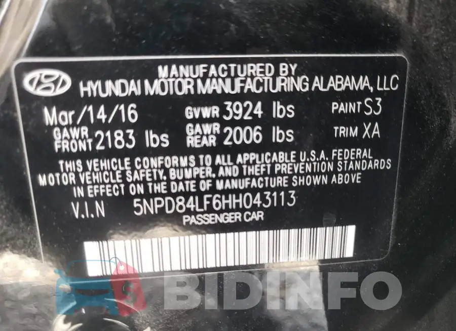 5NPD84LF6HH043113 Photo# 10