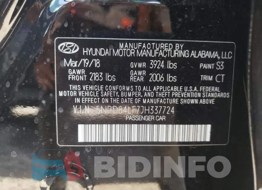 5NPD84LF7JH337724 Photo# 10