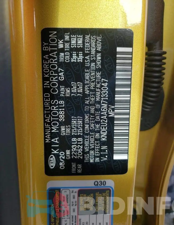 KNDEU2AA6M7133047 Photo# 10