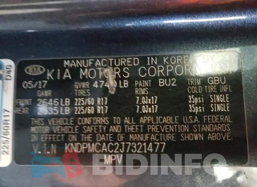 KNDPMCAC2J7321477 Photo# 10