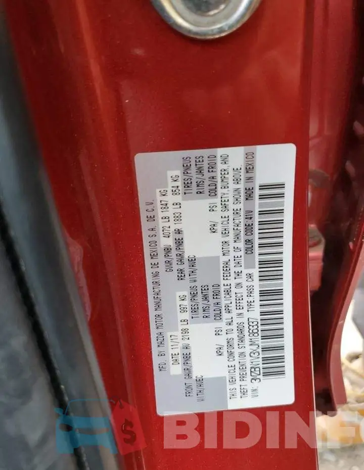 3MZBN1V3XJM186337 Photo# 10