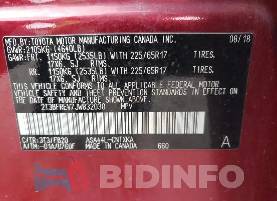 2T3BFREV7JW832030 Photo# 10