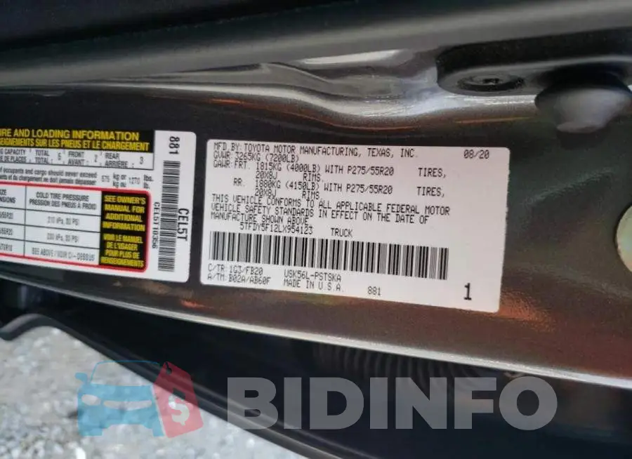 5TFDY5F12LX954123 Photo# 10