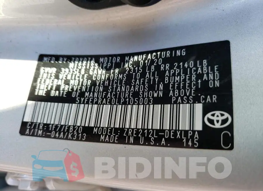 5YFEPRAE0LP105003 Photo# 10