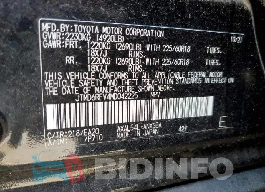 JTMD6RFV4MD042225 Photo# 10
