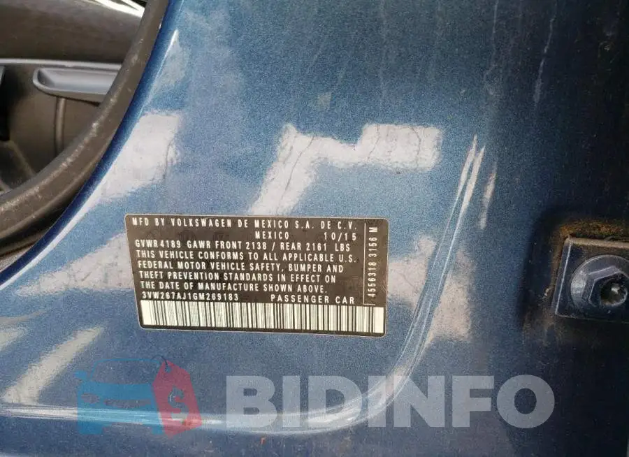 3VW267AJ1GM269183 Photo# 10
