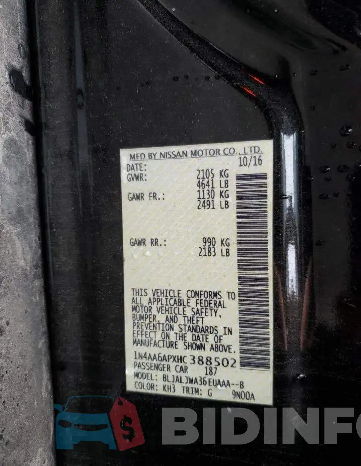 1N4AA6APXHC388502 Photo# 10