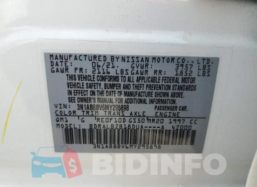 3N1AB8BV6MY295898 Photo# 10