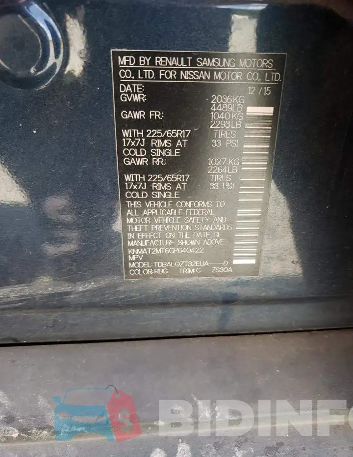 KNMAT2MT6GP640422 Photo# 10