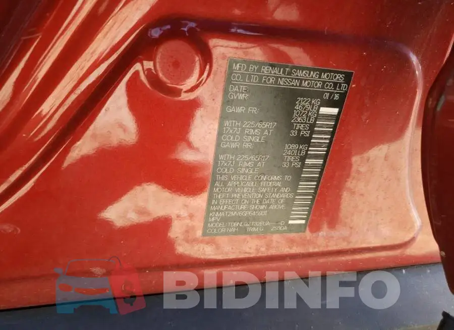KNMAT2MV6GP645931 Photo# 10