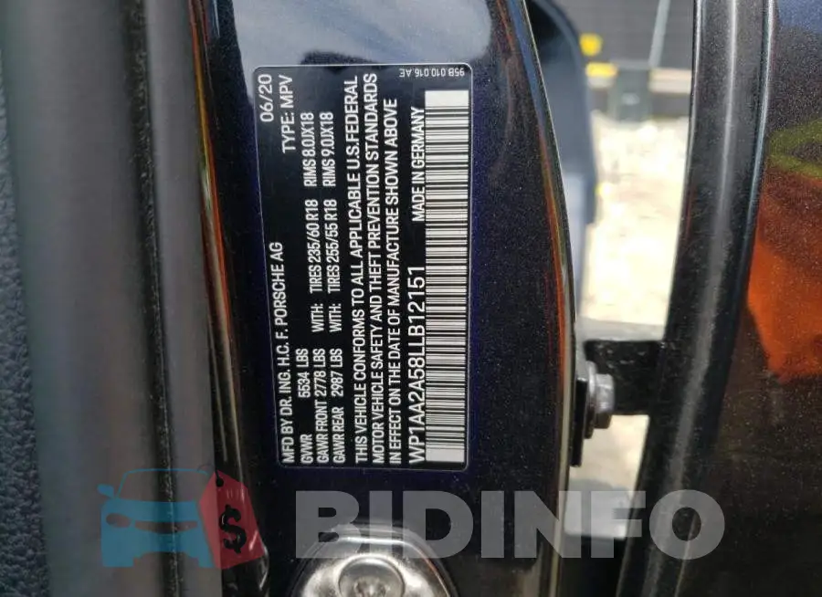 WP1AA2A58LLB12151 Photo# 10