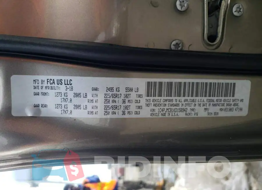 1C4PJMCB1KD158942 Photo# 10