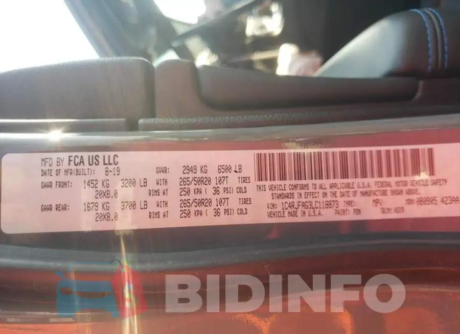 1C4RJFAG3LC118873 Photo# 10