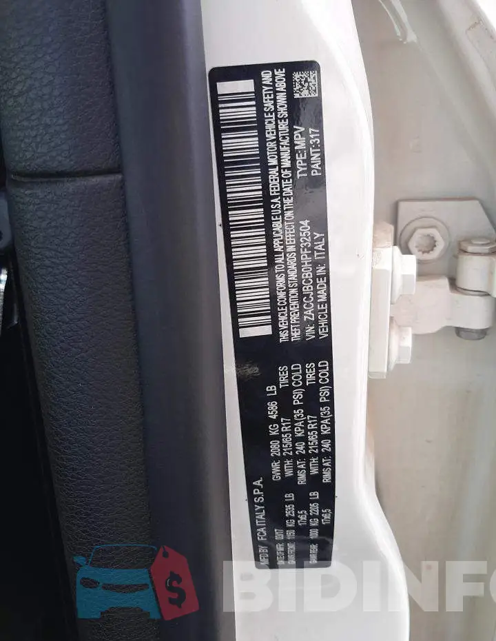 ZACCJBCB0HPF32504 Photo# 10