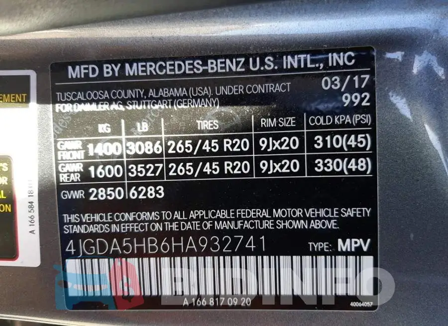 4JGDA5HB6HA932741 Photo# 10