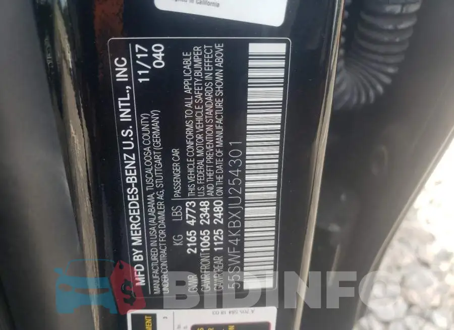 55SWF4KBXJU254301 Photo# 10
