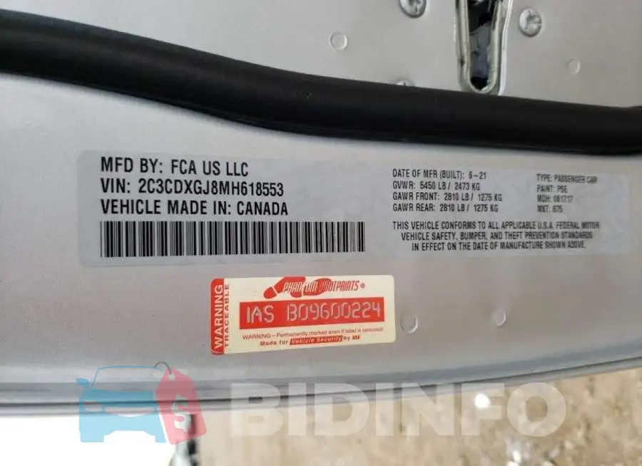 2C3CDXGJ8MH618553 Photo# 10