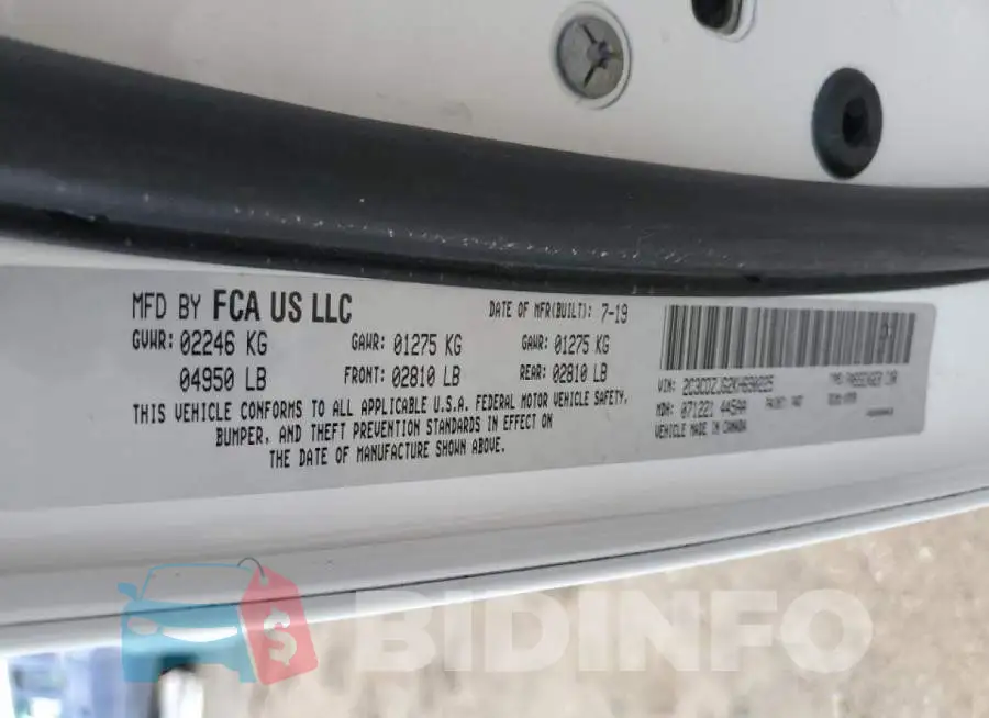2C3CDZJG2KH690225 Photo# 10