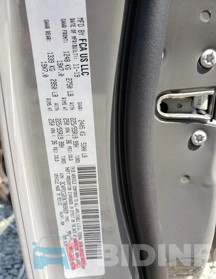 3C4PDCGB3KT869029 Photo# 10