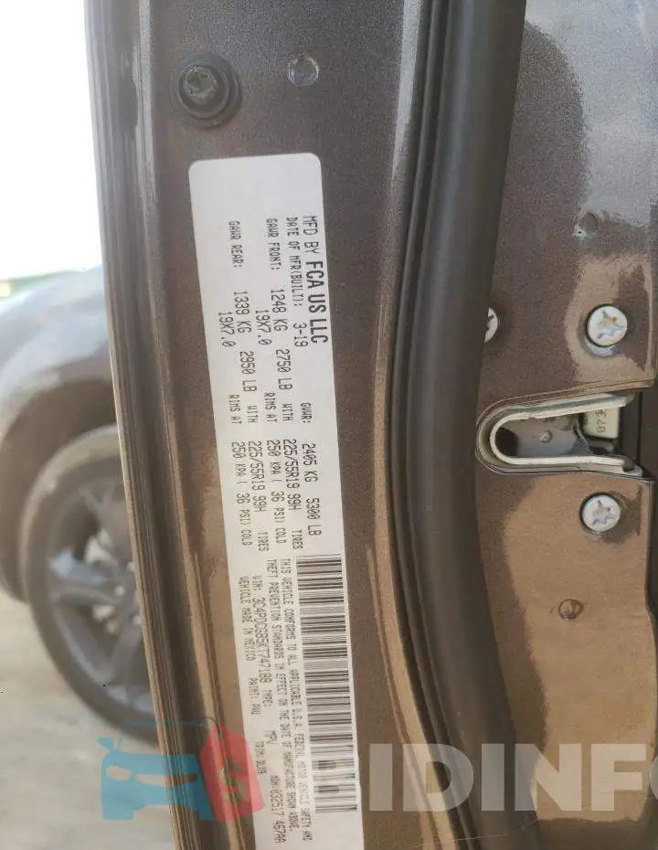 3C4PDCGB5KT747188 Photo# 10