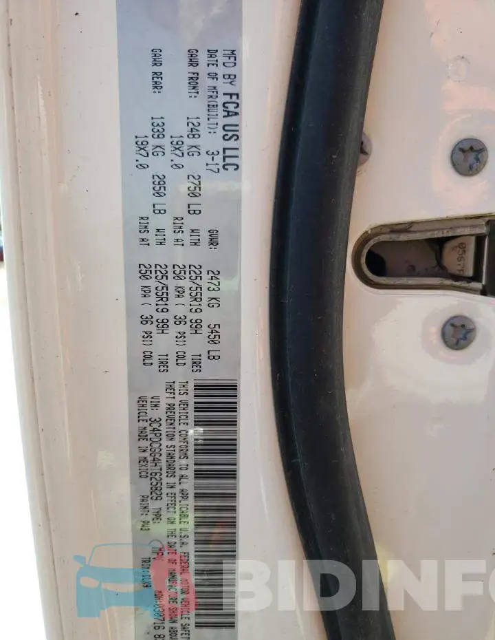 3C4PDCGG4HT625829 Photo# 10