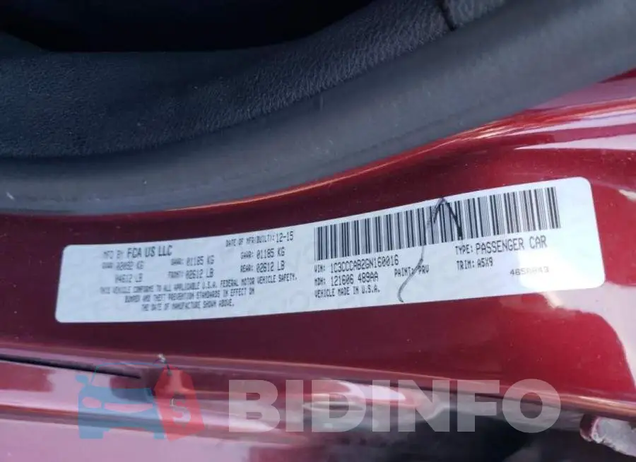 1C3CCCAB2GN160016 Photo# 10