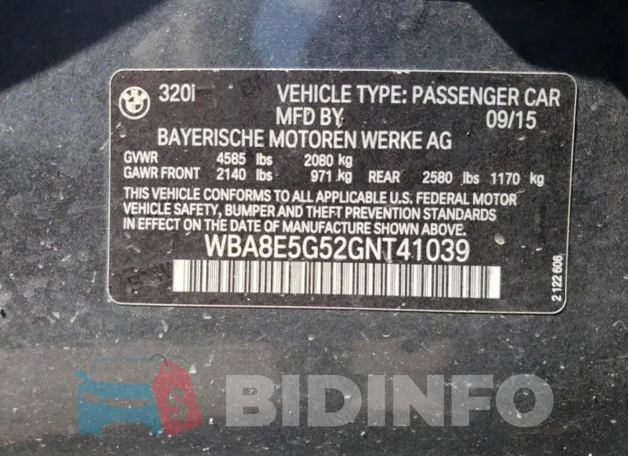 WBA8E5G52GNT41039 Photo# 10