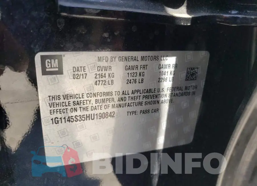 1G1145S35HU190842 Photo# 10