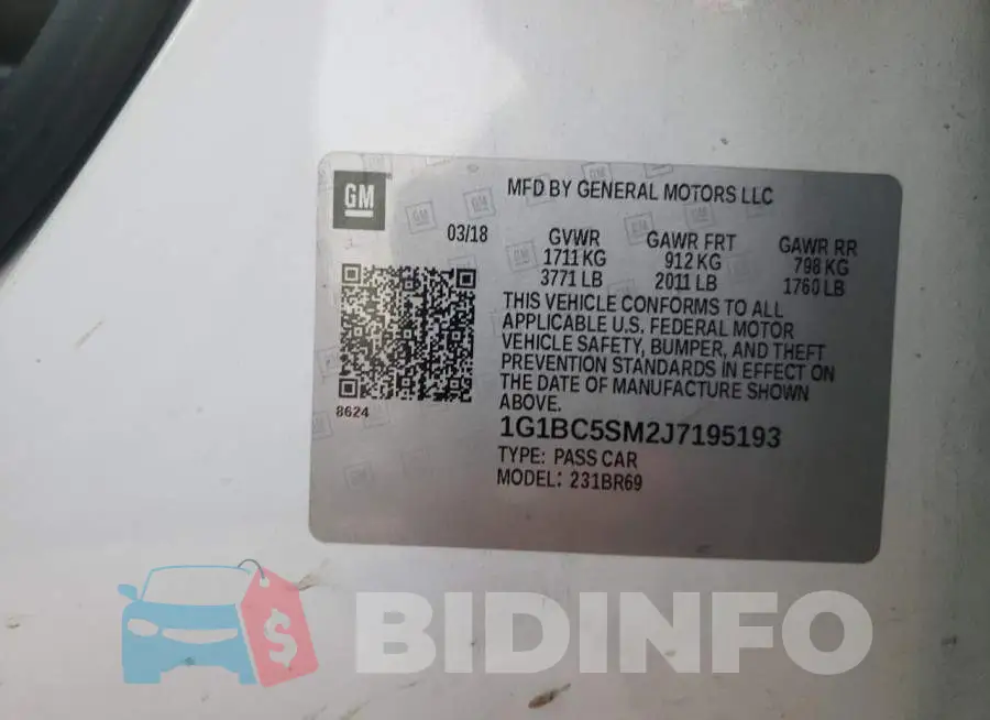 1G1BC5SM2J7195193 Photo# 10