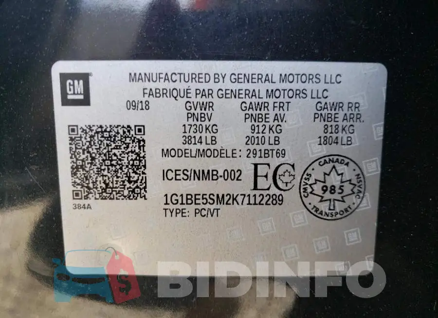 1G1BE5SM2K7112289 Photo# 10