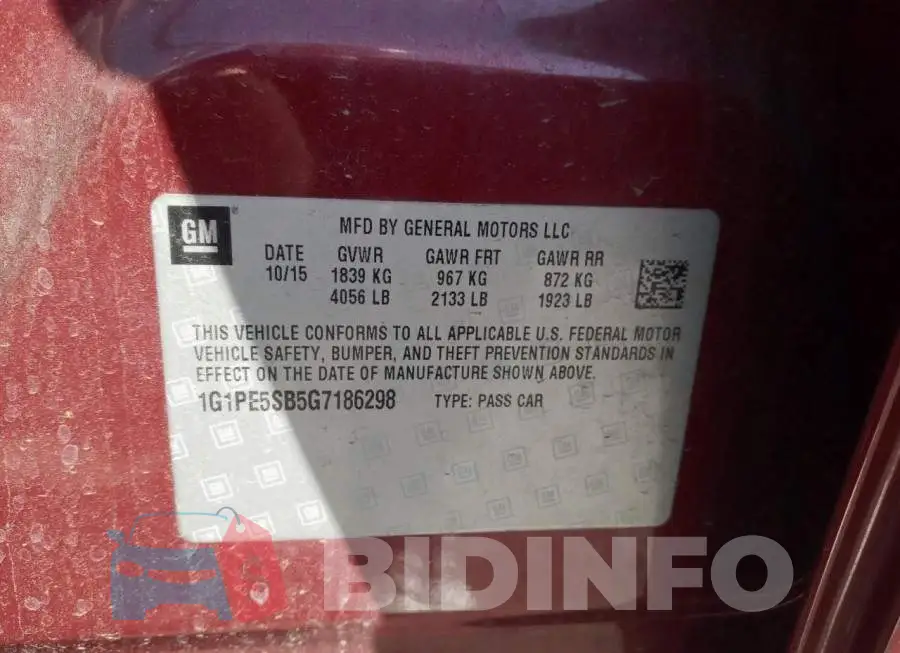 1G1PE5SB5G7186298 Photo# 10