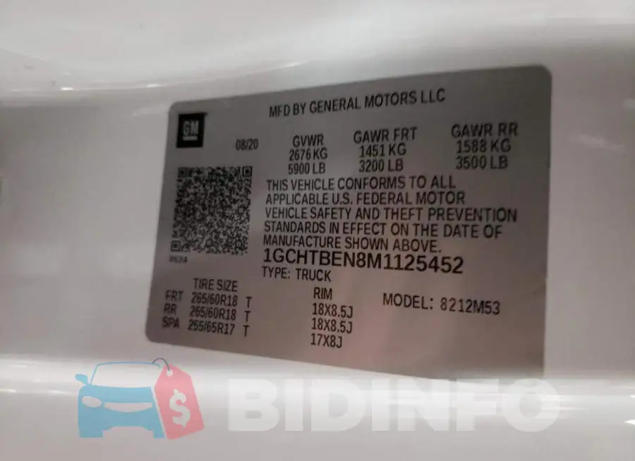 1GCHTBEN8M1125452 Photo# 10