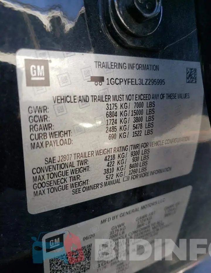 1GCPYFEL3LZ295995 Photo# 10