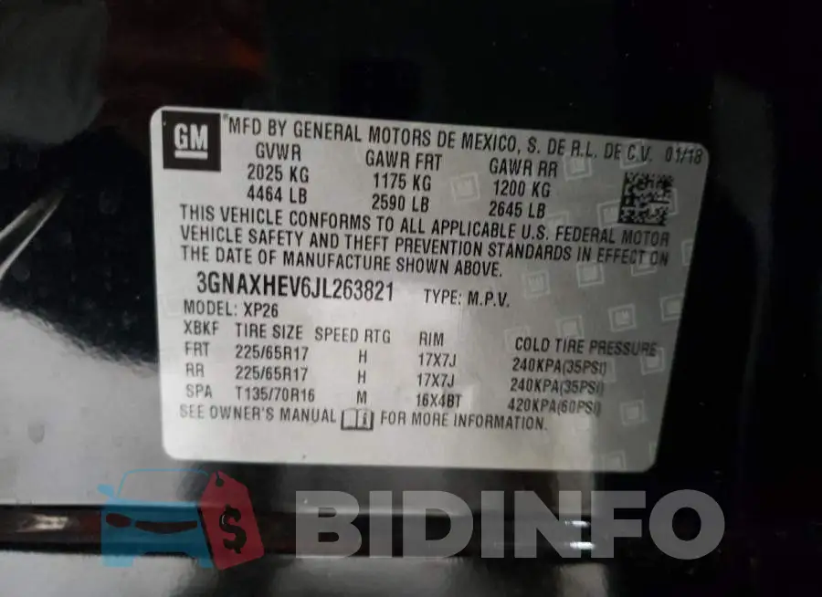 3GNAXHEV6JL263821 Photo# 10