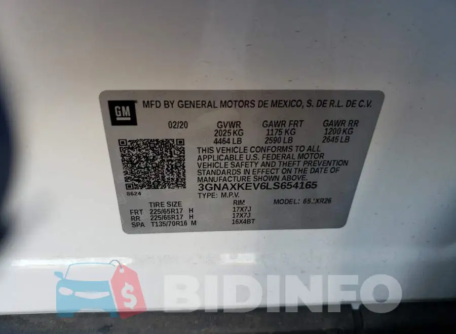 3GNAXKEV6LS654165 Photo# 10