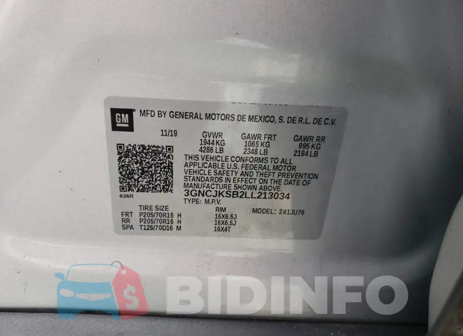 3GNCJKSB2LL213034 Photo# 10