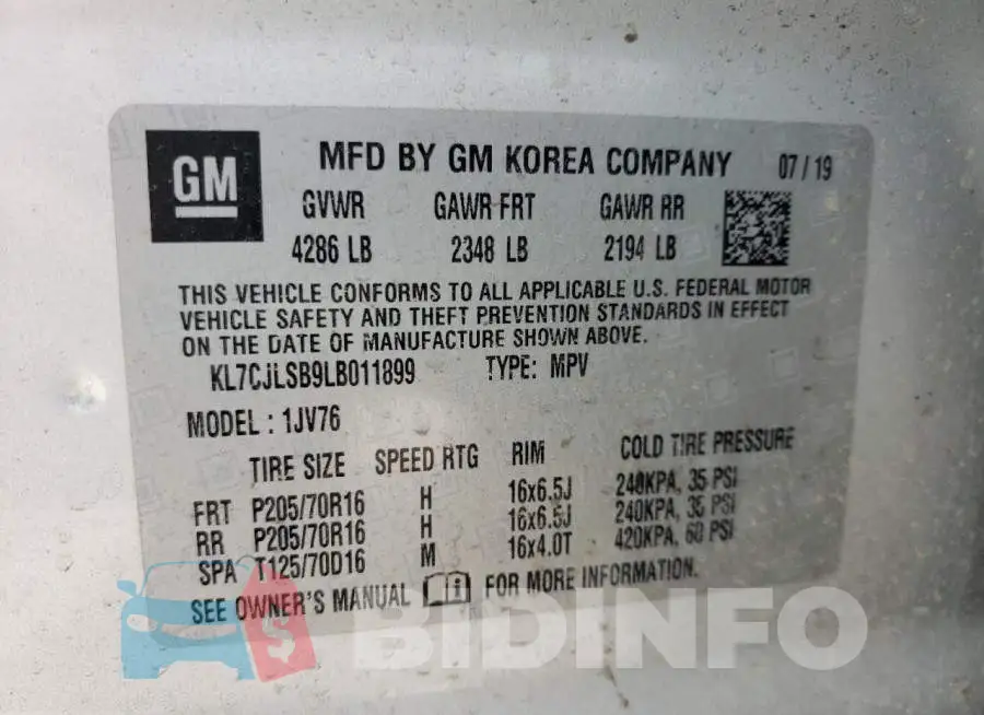 KL7CJLSB9LB011899 Photo# 10