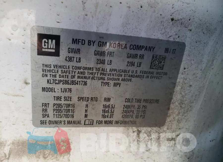KL7CJPSB6JB541736 Photo# 10