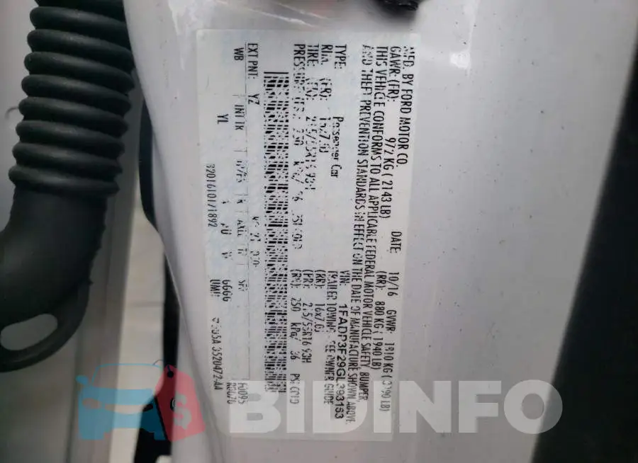 1FADP3F29GL393163 Photo# 10