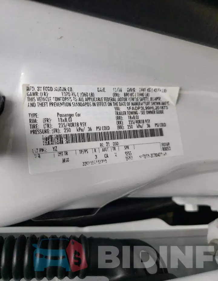 1FADP3L99HL201873 Photo# 10