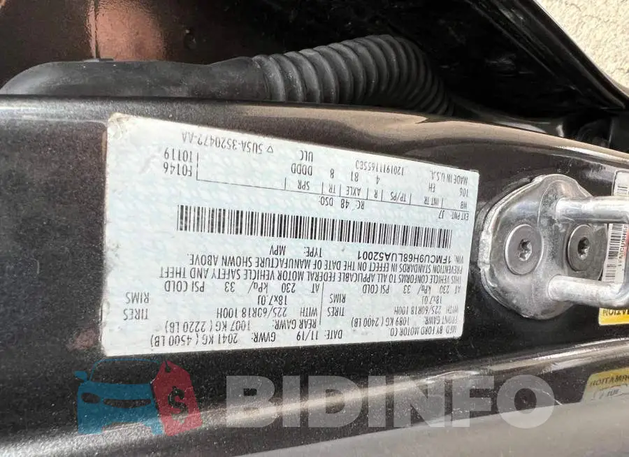 1FMCU9H68LUA52001 Photo# 10